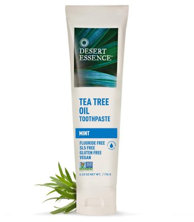 Pack of 2 x Desert Essence Natural Tea Tree Oil Toothpaste Mint - 6.25 oz